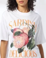 Women Graphic Print Boxy Fit Crew-Neck T-Shirt