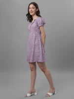 Dresses For Women Western Wear Floral Purple Regular Price - Image 5